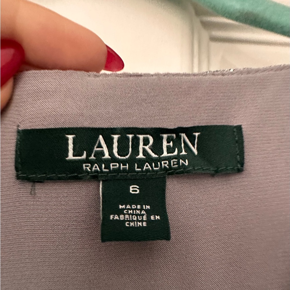 Ralph Lauren One Shoulder Silver Dress - Picture 4 of 6